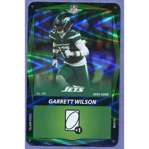 2024 Uno Elite Football Card Green Foil #190 Garrett Wilson